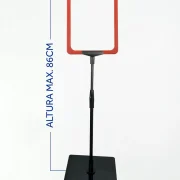 Pedestal Porta Cartaz A5 Metiq – TT 30/30 Moldura Vermelha Base PS