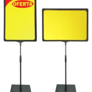 Pedestal Porta Cartaz A3 Metiq – TT 30/30 Moldura Preta Base PS