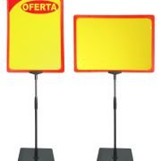 Pedestal Porta Cartaz A3 Metiq – TT 30/30 Moldura Vermelha Base PS – 10un
