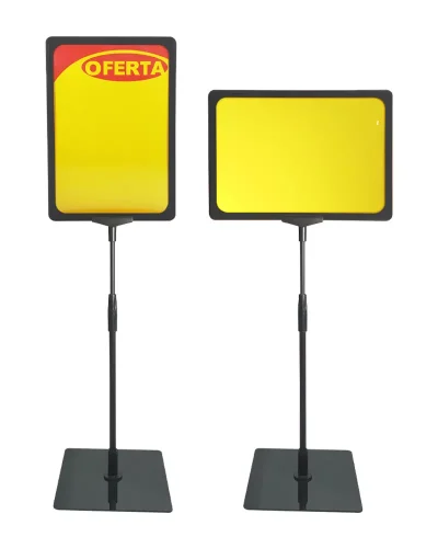 Pedestal Porta Cartaz A4 – TT 30/25 Moldura Preta – 10un
