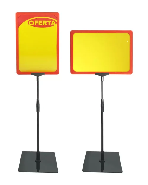 Pedestal Porta Cartaz A4 – TT 30/25 Moldura Vermelha – 10un