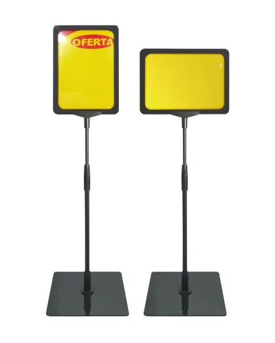 Pedestal Porta Cartaz A5 – TT 30/25 Moldura Preta – 10un