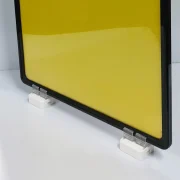 Display Base Magnética Branca p/ Folha A3 c/ 2 Fixadores – Moldura Preta