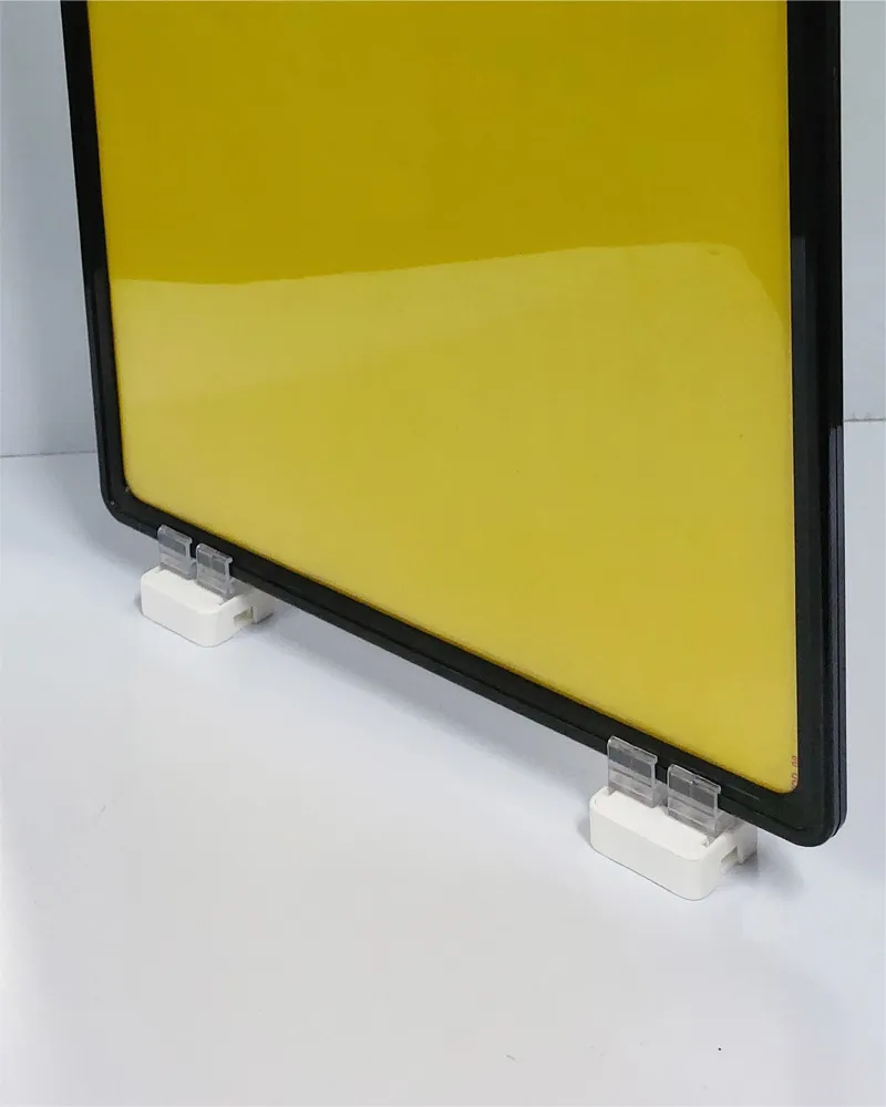 Display Base Magnética Branca p/ Folha A3 c/ 2 Fixadores – Moldura Preta