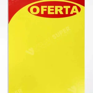 Cartaz Oferta 30x42cm Mod.09 em papel duplex 230g para precificação de produtos e promoções no varejo