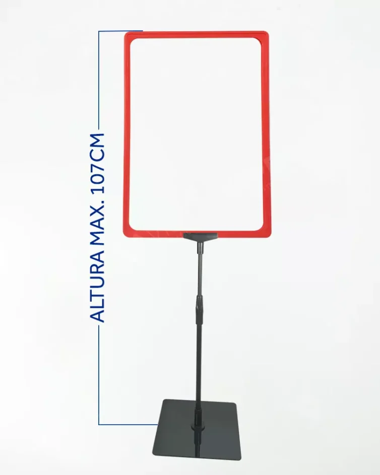 Pedestal Premium Para Cartaz A3 – TT 30/30 Moldura Vermelha – 10un