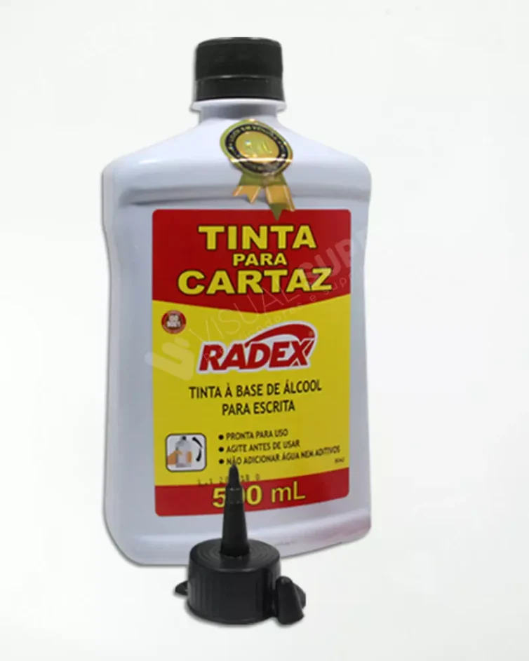 Tinta à Base de Álcool 500ml Preta – Radex