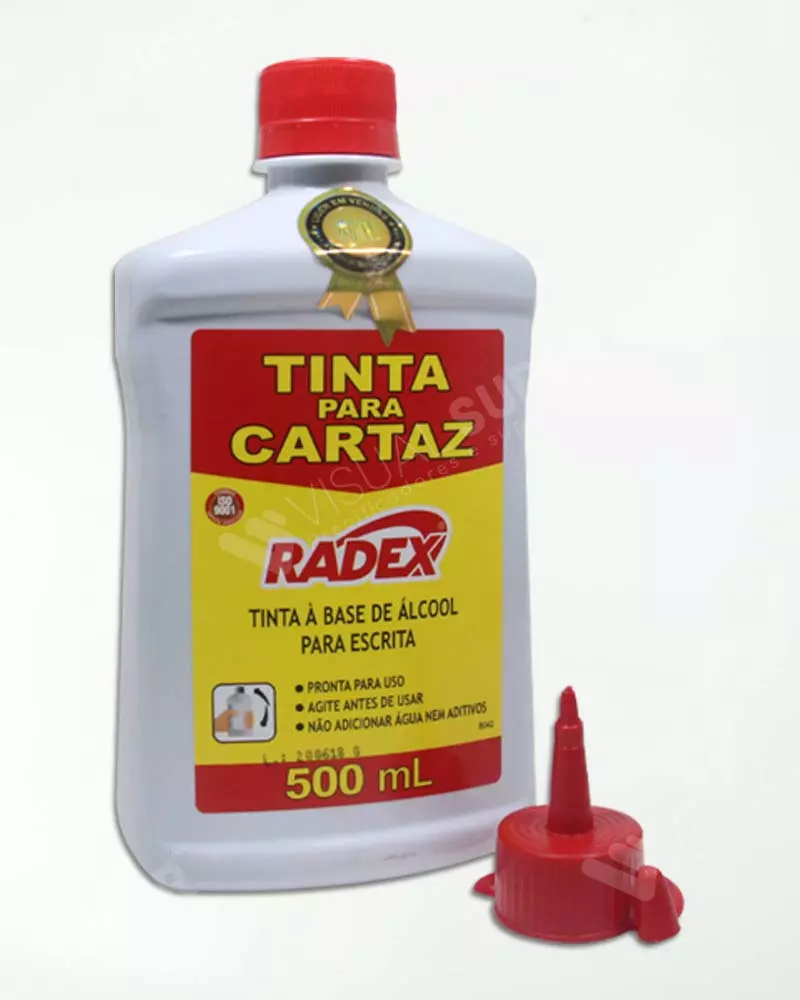 Tinta à Base de Álcool 500ml Vermelho – Radex