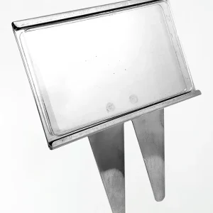 Display de Mesa em Inox 8x5cm Tipo Espeto - 297