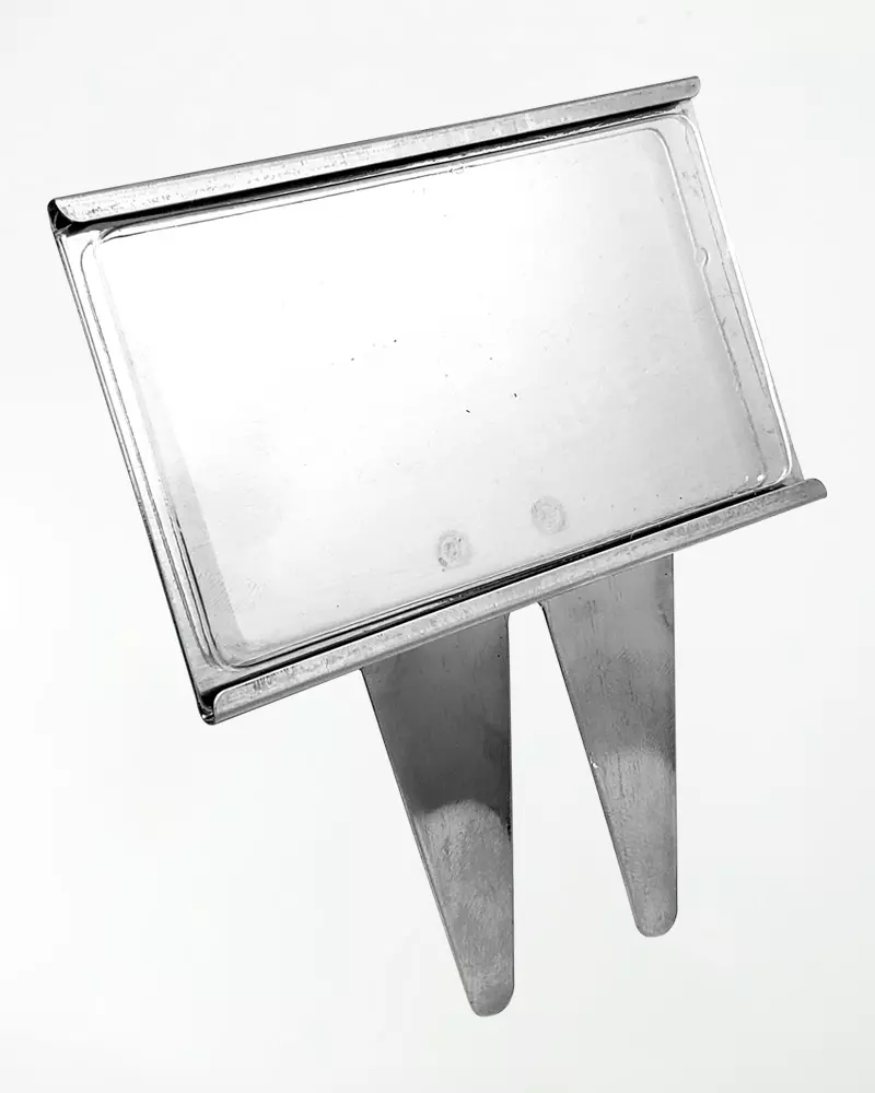 Display de Mesa em Inox 8x5cm Tipo Espeto – 297