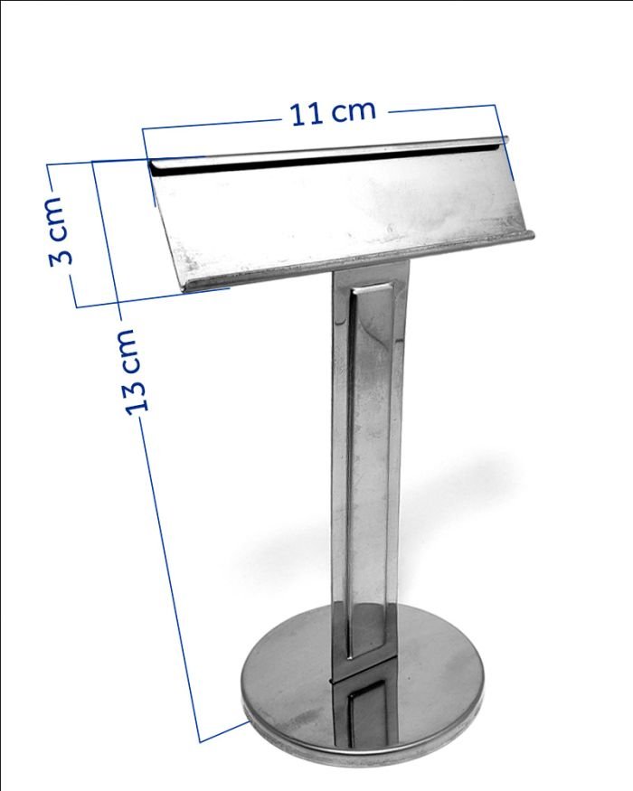 Display de Mesa em Inox 11x3x13cm – 334