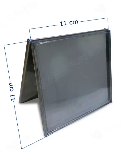 Display de Mesa em Inox 11x11cm Tipo V Invertido – 280 – 12un