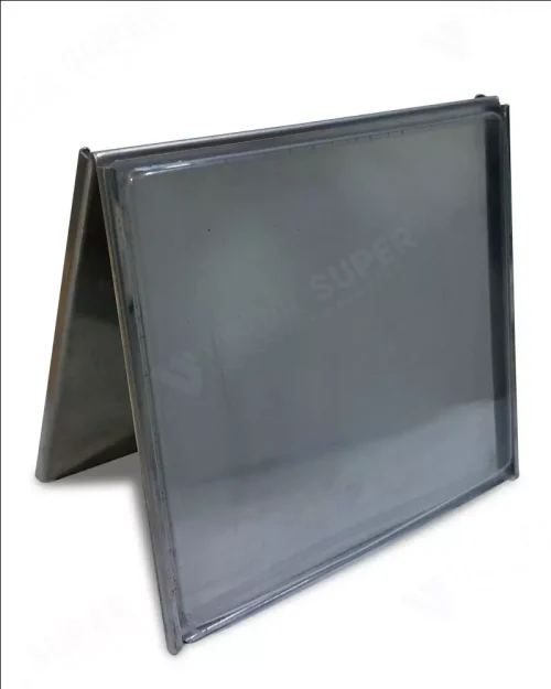 Display de Mesa em Inox 11x11cm Tipo V Invertido – 280 – 12un