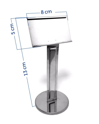 Display de Mesa em Inox 8x5x13cm – 275 – 12un