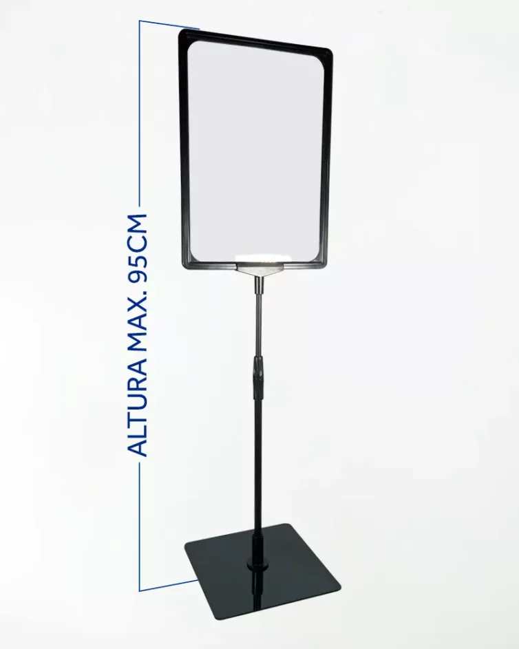 Pedestal Premium Para Cartaz A4 – TT 30/30 Moldura Preta – 10un