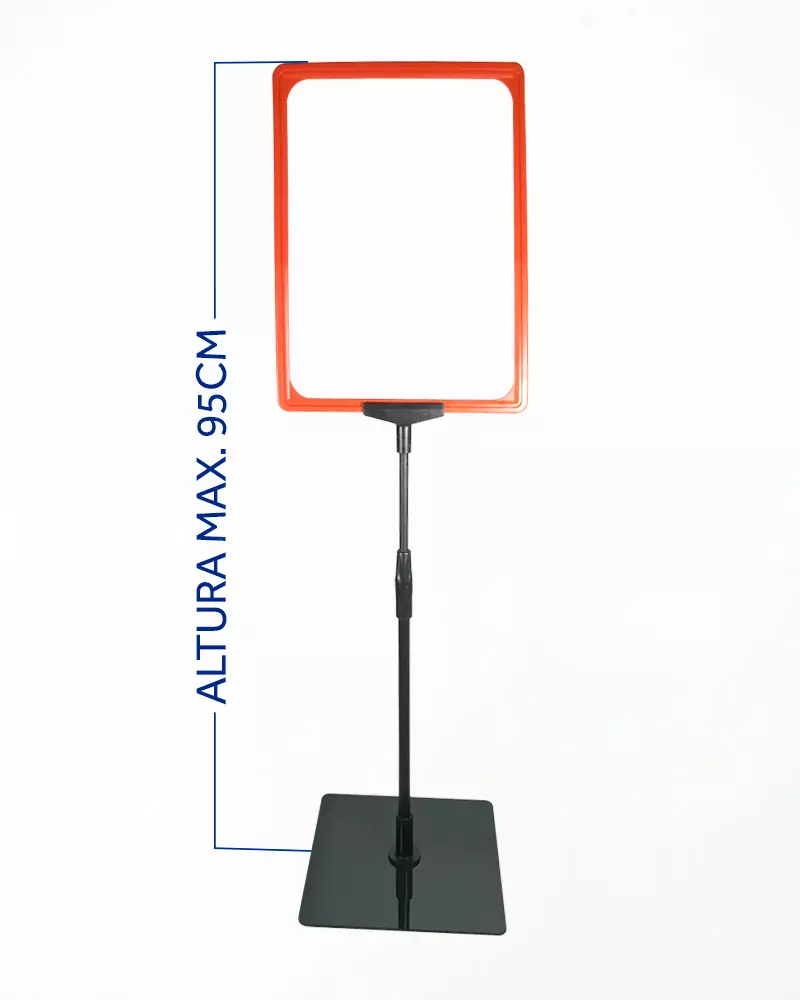 Pedestal Premium Para Cartaz A4 – TT 30/30 Moldura Vermelha – 10un