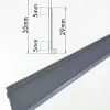 Perfil de Gôndola V065R Cinza 100×3,5cm c/ Fita Dupla Face
