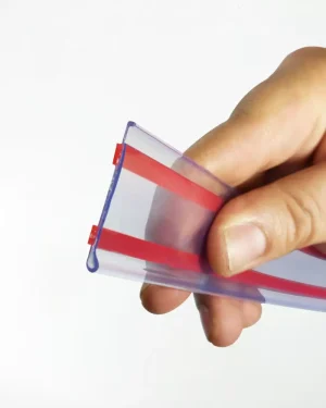 Perfil de Gôndola V065R Transparente 100×3,5cm c/ Fita Dupla Face