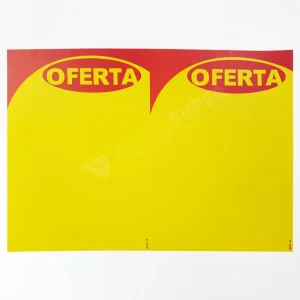 Cartaz Oferta Offset 120g A4 Serrilhado 2x A5 p/ Impressora - 100un