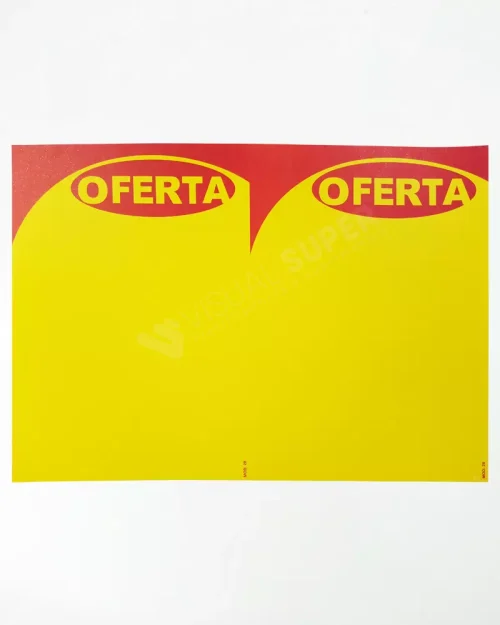 Cartaz Oferta Offset 120g A4 Serrilhado 2x A5 p/ Impressora – 100un
