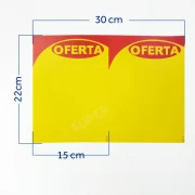 Cartaz Oferta Offset 120g A4 Serrilhado 2x A5 p/ Impressora – 100un