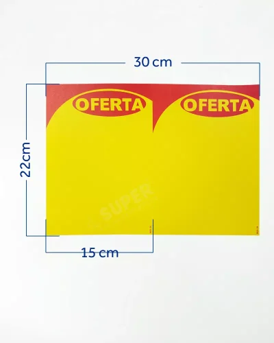 Cartaz Oferta Offset 120g A4 Serrilhado 2x A5 p/ Impressora – 100un