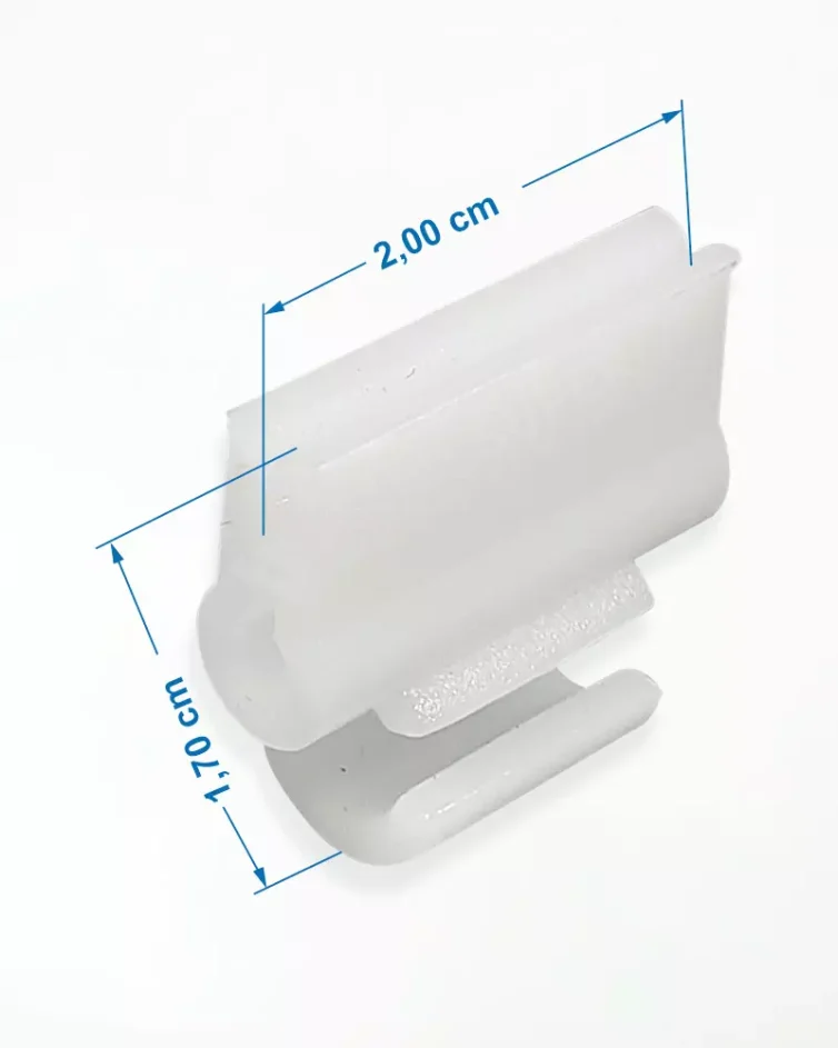 Clip Plástico Branco p/ Prendedor c/ Base Articulada – 10un