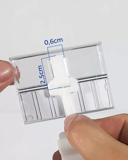 Display de Preços Transparente 7,5×5,5cm c/ Numeração – Base Articulada c/ 10un