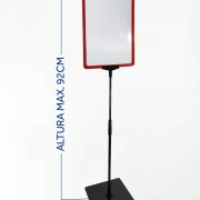 Pedestal Standard Para Cartaz A4 – TT 30/25 Moldura Vermelha