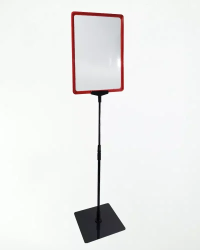 Pedestal Porta Cartaz A4 – TT 30/25 Moldura Vermelha – 10un