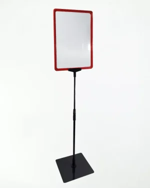 Pedestal Porta Cartaz A4 – TT 30/25 Moldura Vermelha – 10un