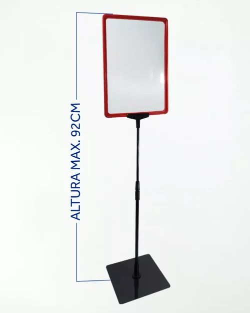 Pedestal Standard Para Cartaz A4 – TT 30/25 Moldura Vermelha – 10un