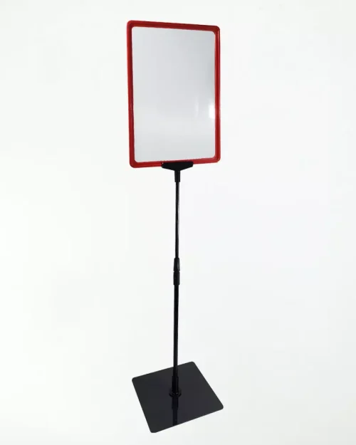Pedestal Standard Para Cartaz A4 – TT 30/25 Moldura Vermelha Multeight
