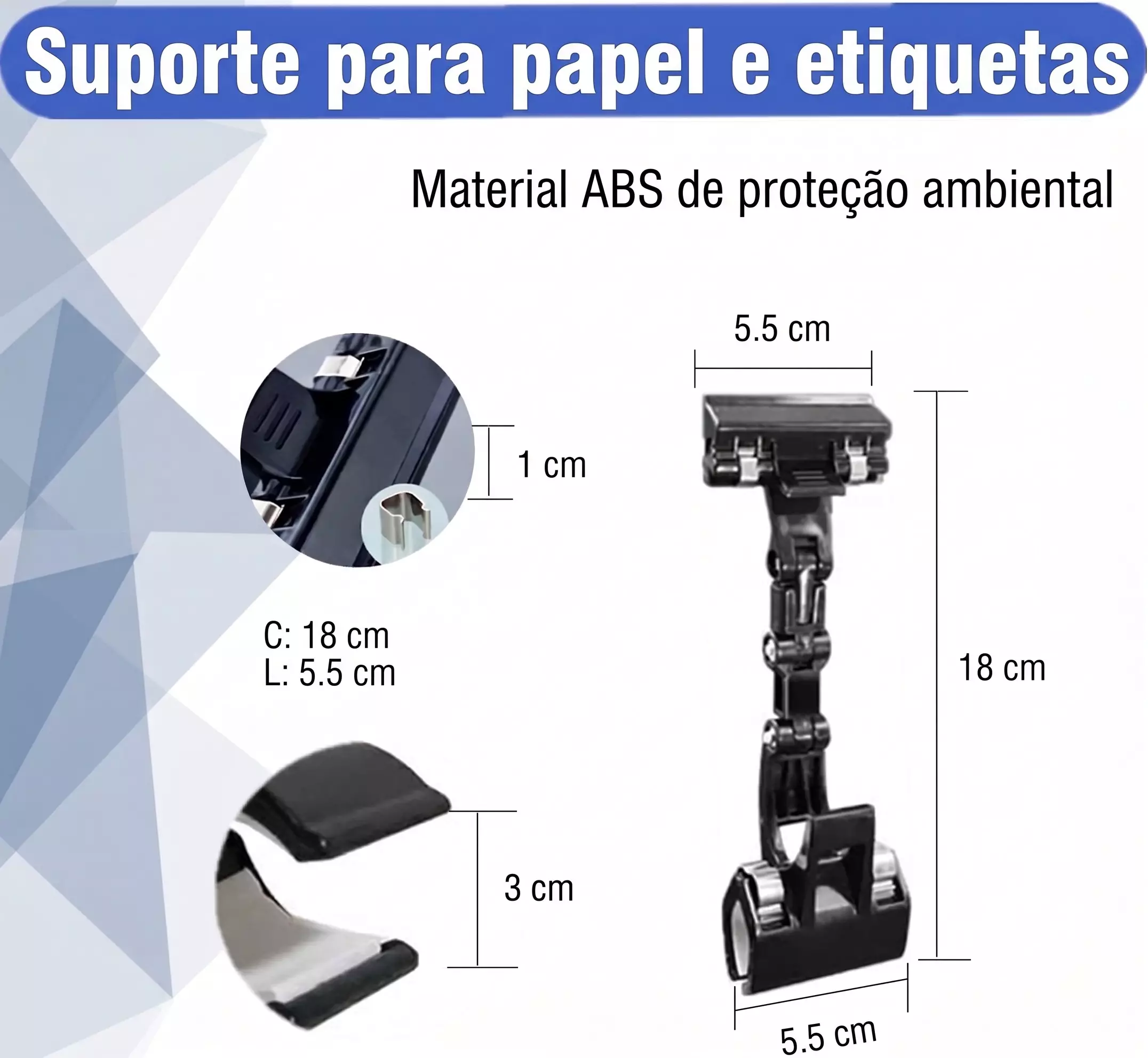 Porta-preço Articulado Robozinho Preto – 10un