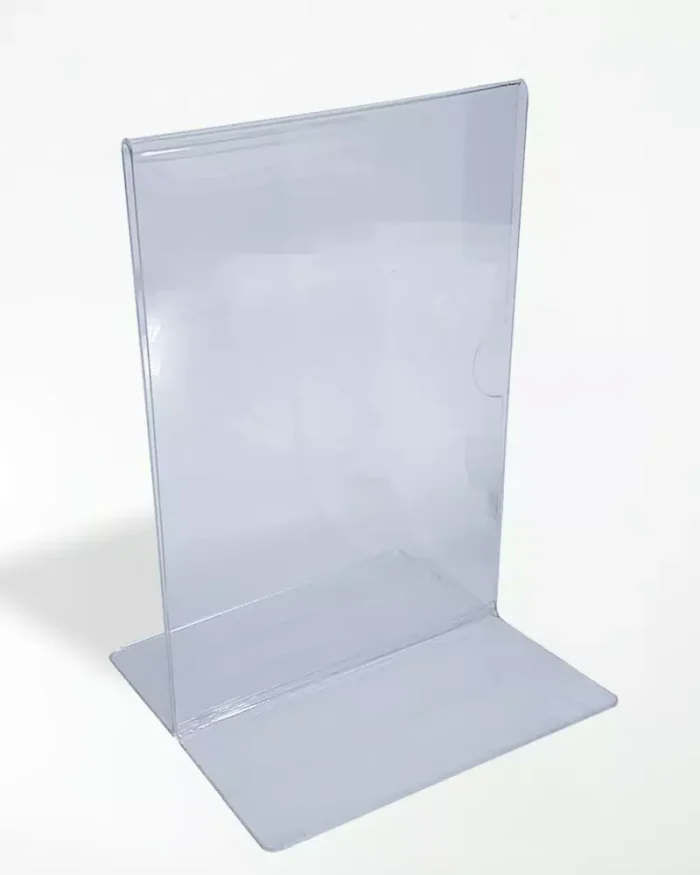 Display de Mesa em Acrílico 2mm A6 – Base T Invertido