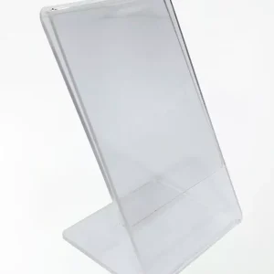 Display Mesa Acrílico A5.BL.15 Base L é ideal para expor cardápios, preços, comunicados e promoções com clareza e elegância. Feito em acrílico cristal de alta transparência e durabilidade.