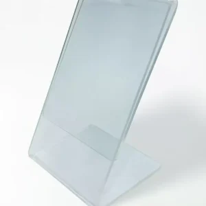 Display de Mesa em Acrílico 2mm A6 - Base L - c/ 15un