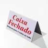 Placa de Identificação Caixa Fechado 20×12 cm