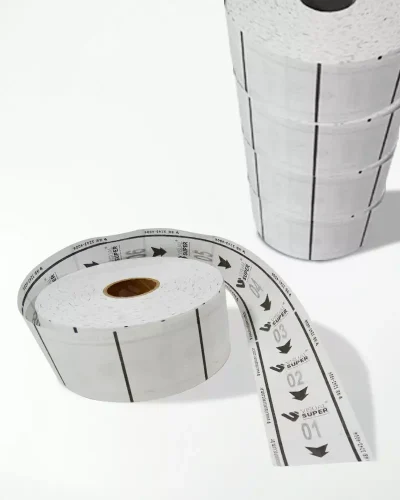 Rolo de Senhas p/ Atendimento 2 Dígitos Preto