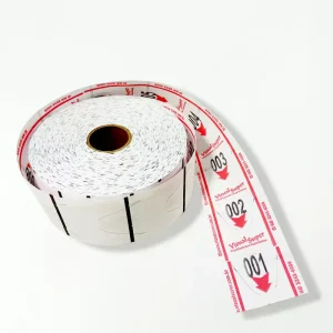 Rolo de Senhas p/ Atendimento 3 Dígitos Vermelho