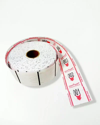 Rolo de Senhas p/ Atendimento 3 Dígitos Vermelho