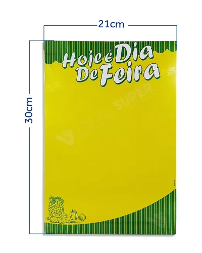 Cartaz Dia de Feira Offset 120g A4 p/ Impressora – 100un