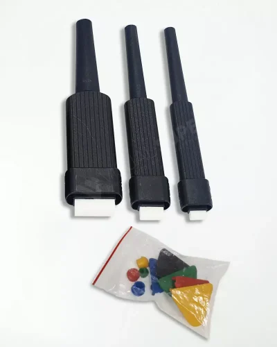 Kit 3 Pincéis com Ponteira + Batente + Tampas Coloridas – Metiq