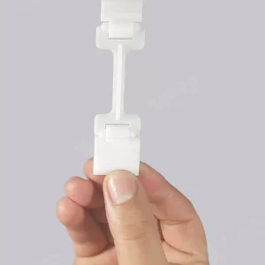 Prendedor Plástico Branco c/ Base Articulada e Clip p/ Etiqueta - 10un