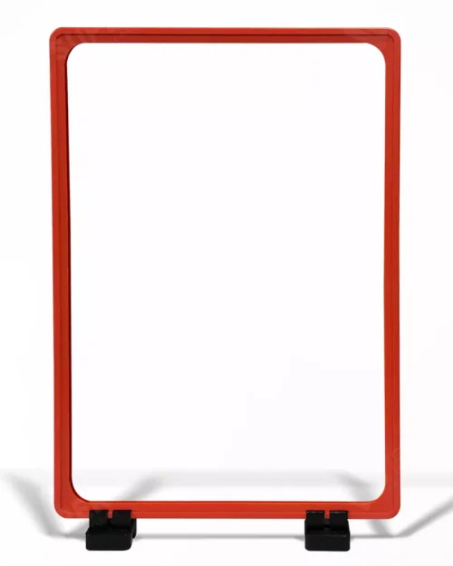 Display Base Magnética Preta p/ Folha A3 c/ 2 Fixadores – Moldura Vermelha