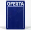 Porta-cartaz Acm 62x95cm Azul com bolsa transparente para cartazes e 4 ilhós para fixação.