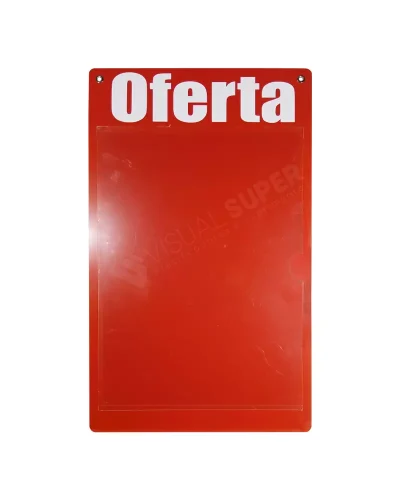 Porta-cartaz em PS 2mm IP F/V – 49x80cm 1 Bolsa A2 ALS c/ 2 ilhós