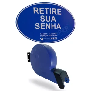 Distribuidor de Senha Azul + Placa Informativa