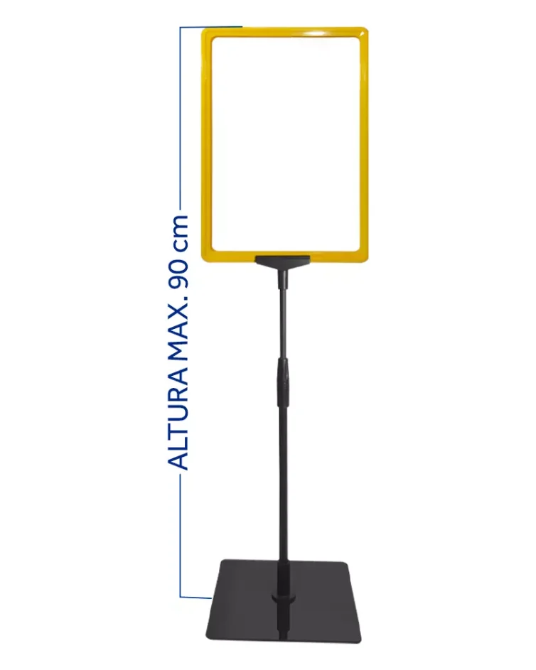 Pedestal Standard Para Cartaz A4 – TT 30/25 Moldura Amarela Multeight