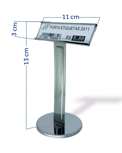 Display de Mesa em Inox 11x3x13cm – 334 – 12un
